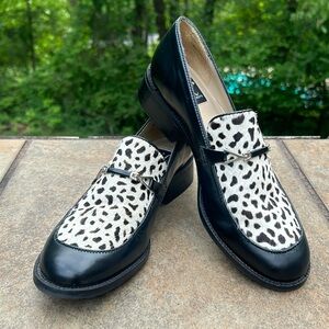 INC Women’s Loafer Slip on Shoes Animal print size 7 1/2 NARROW